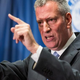 New York City Mayor Bill de Blasio speaks at a recent press conference.
Andrew Burton/Getty Images